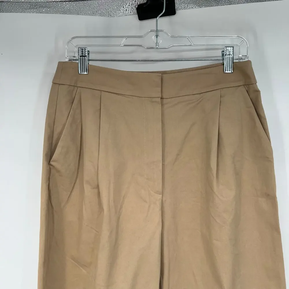 Women's Tan Straight Leg Pants - Picture 4 of 9